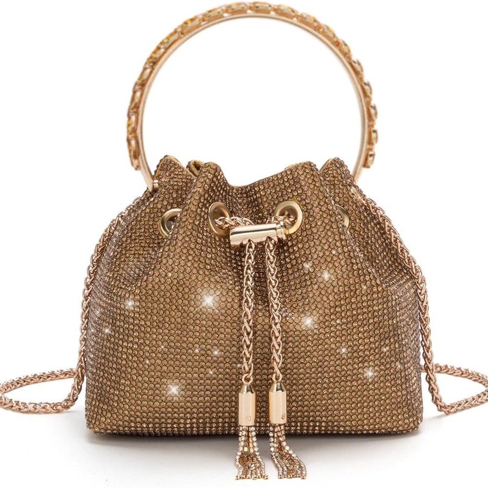 NEW Sparkling Bling Swarovski Crystal Rhinestone Bag Clutch Purse +FREE … - Picture 7 of 13